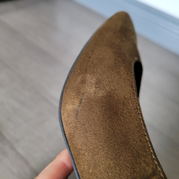 Anko Olive Suede Slingback Heels - Picture 6 of 9